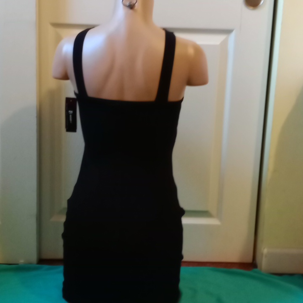 B Wear Too Black Jeweled Halter Bodycon Mini Dress XS NWT Glam Party - Picture 6 of 12